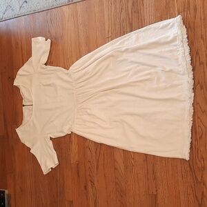 Downeast basics cream knee length casual dress size small